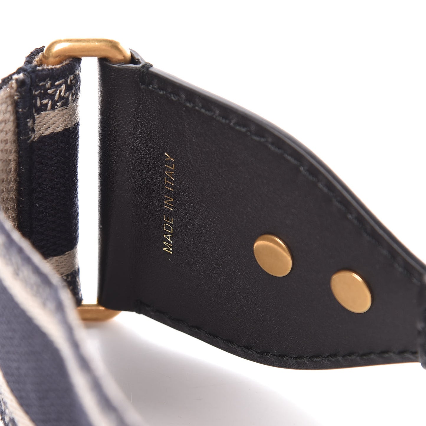 Canvas Embroidered Shoulder Strap Blue