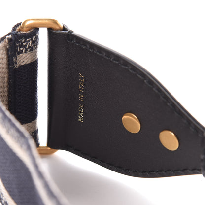 Christian Dior Canvas Embroidered Shoulder Strap Blue 4 of 4