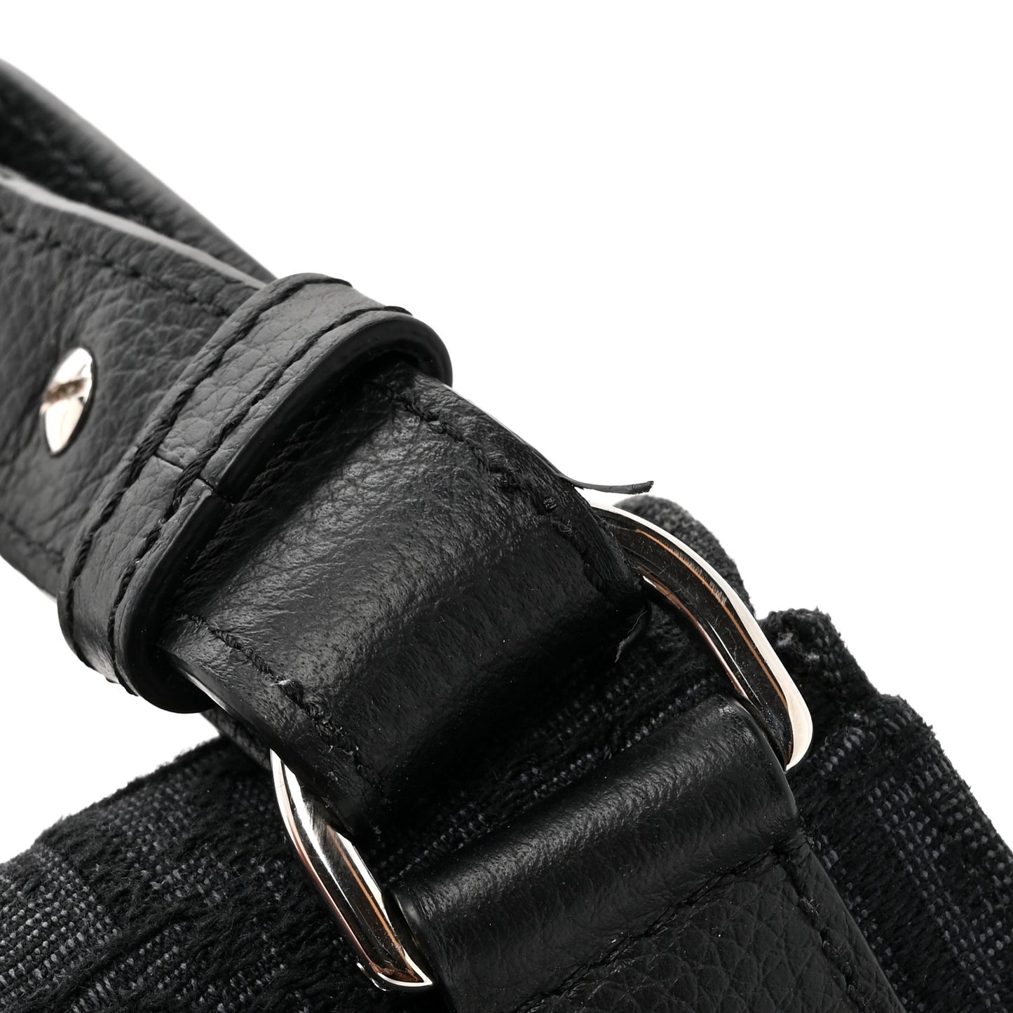 Oblique Saddle Messenger Pouch Black