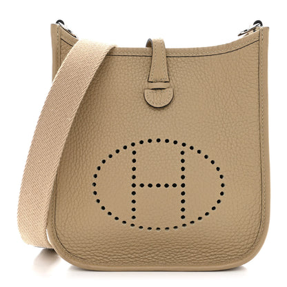 Hermes Taurillon Clemence Amazone Evelyne TPM Beige Marfa 1 of 12