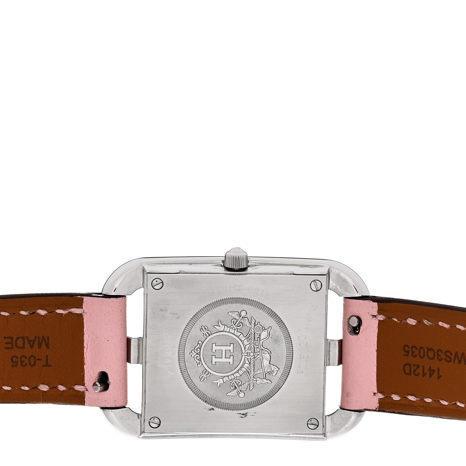 Hermes Stainless Steel Swift 23mm Cape Cod Quartz Watch Rose Sakura 4 of 5