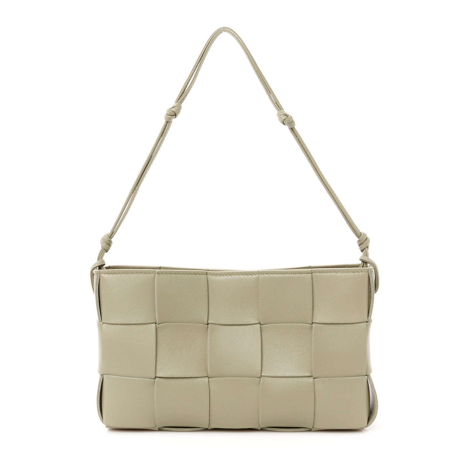 Bottega Veneta Calfskin Maxi Intrecciato Cassette Pouch On Strap Travertine 1 of 10