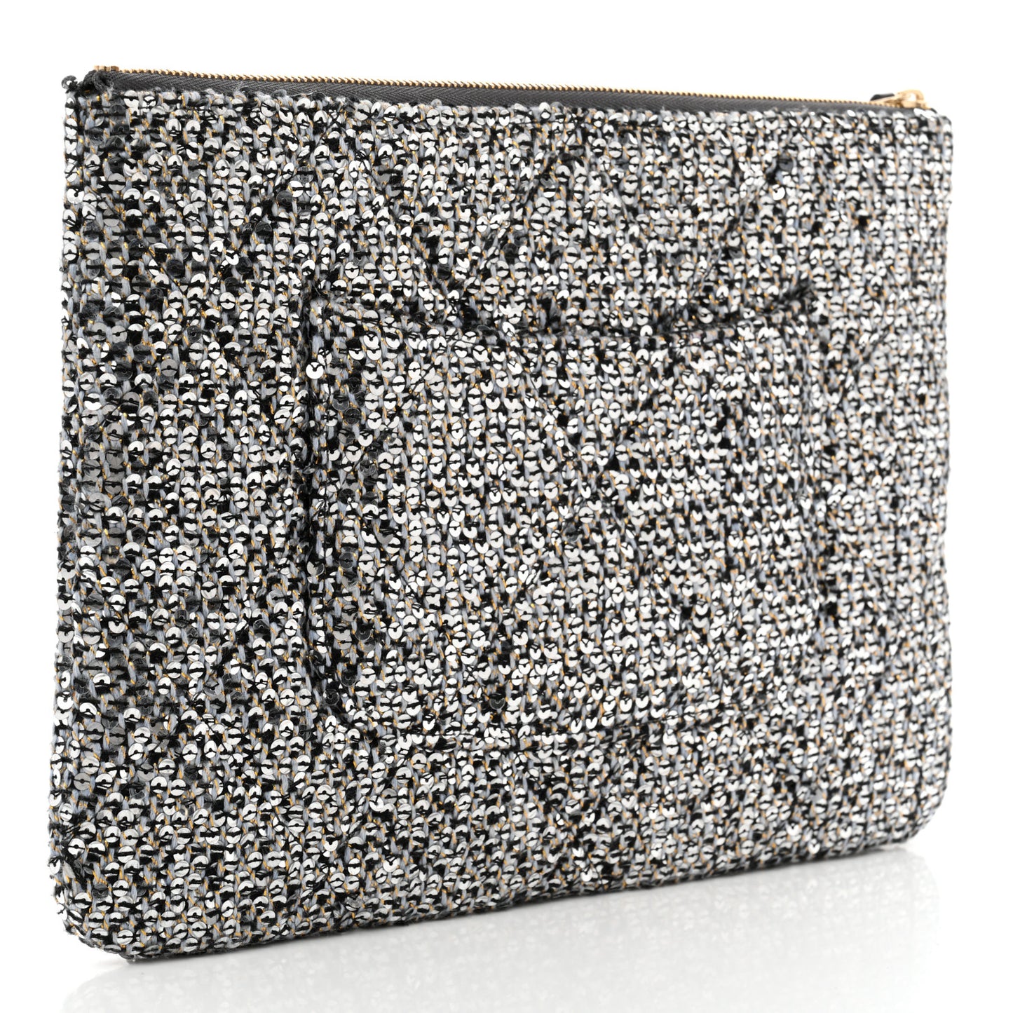 Sequins Medium 19 Pouch Silver
