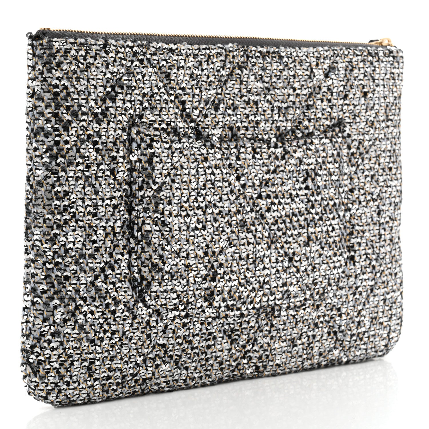 Chanel Sequins Medium 19 Pouch Silver 3 of 12