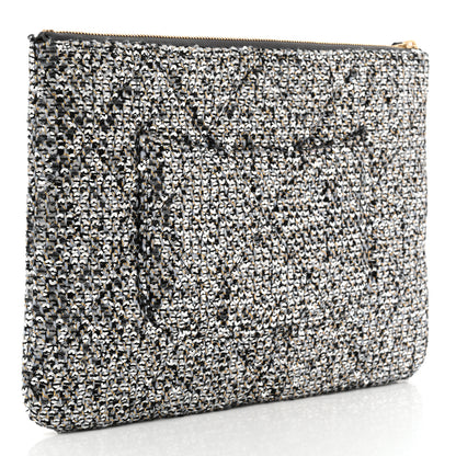 Chanel Sequins Medium 19 Pouch Silver 3 of 12