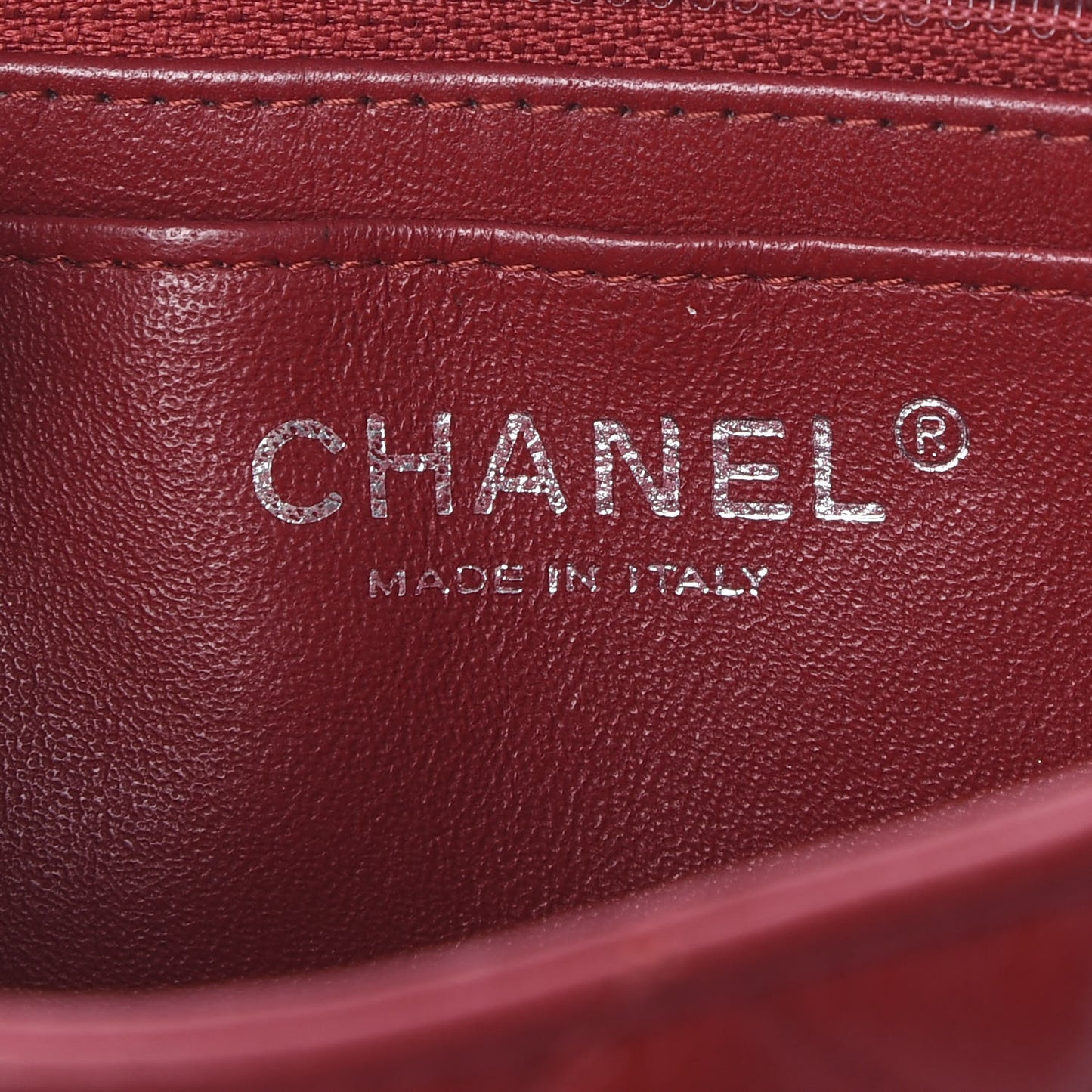 Caviar Quilted Mini Rectangular Flap Red