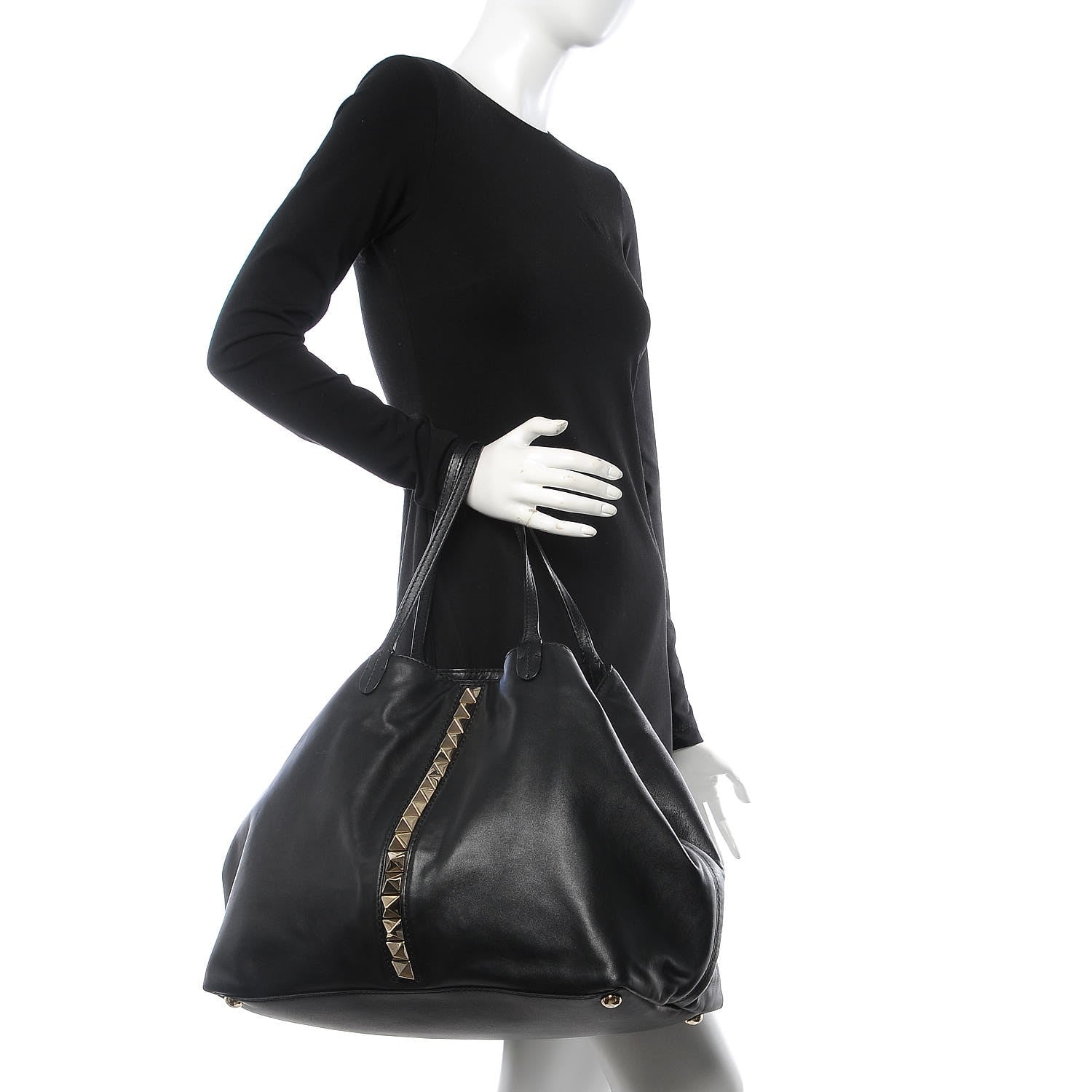 Valentino Garavani Calfskin Va Va Voom Tote Black 2 of 13