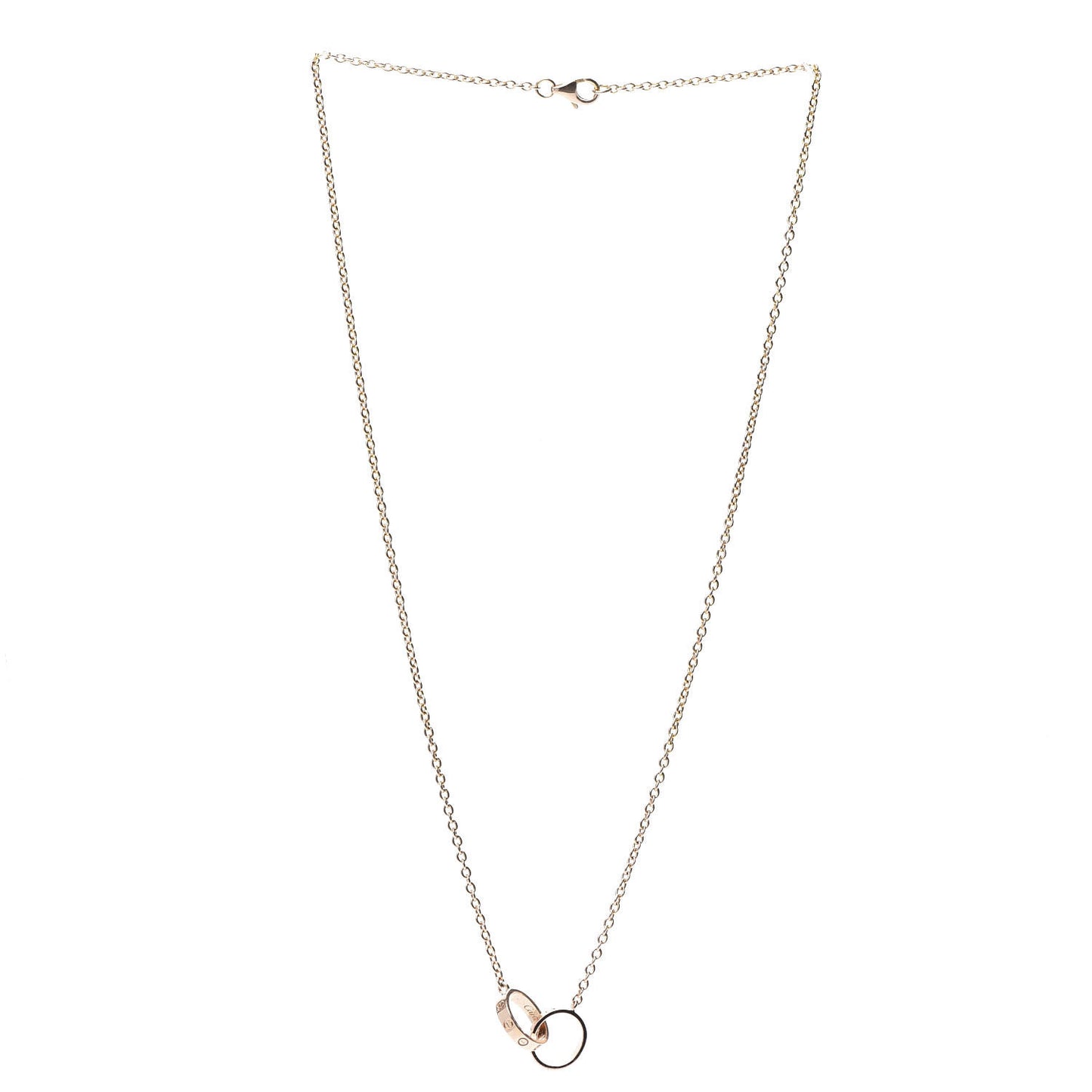 18K Pink Gold Interlocking LOVE Necklace