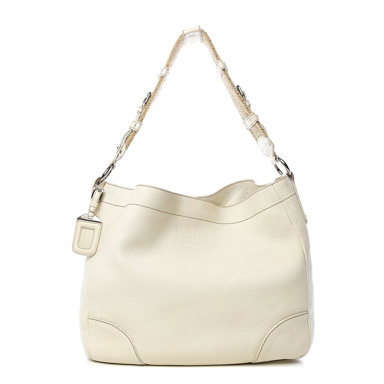 Prada Vitello Daino Hobo Bianco 1 of 15