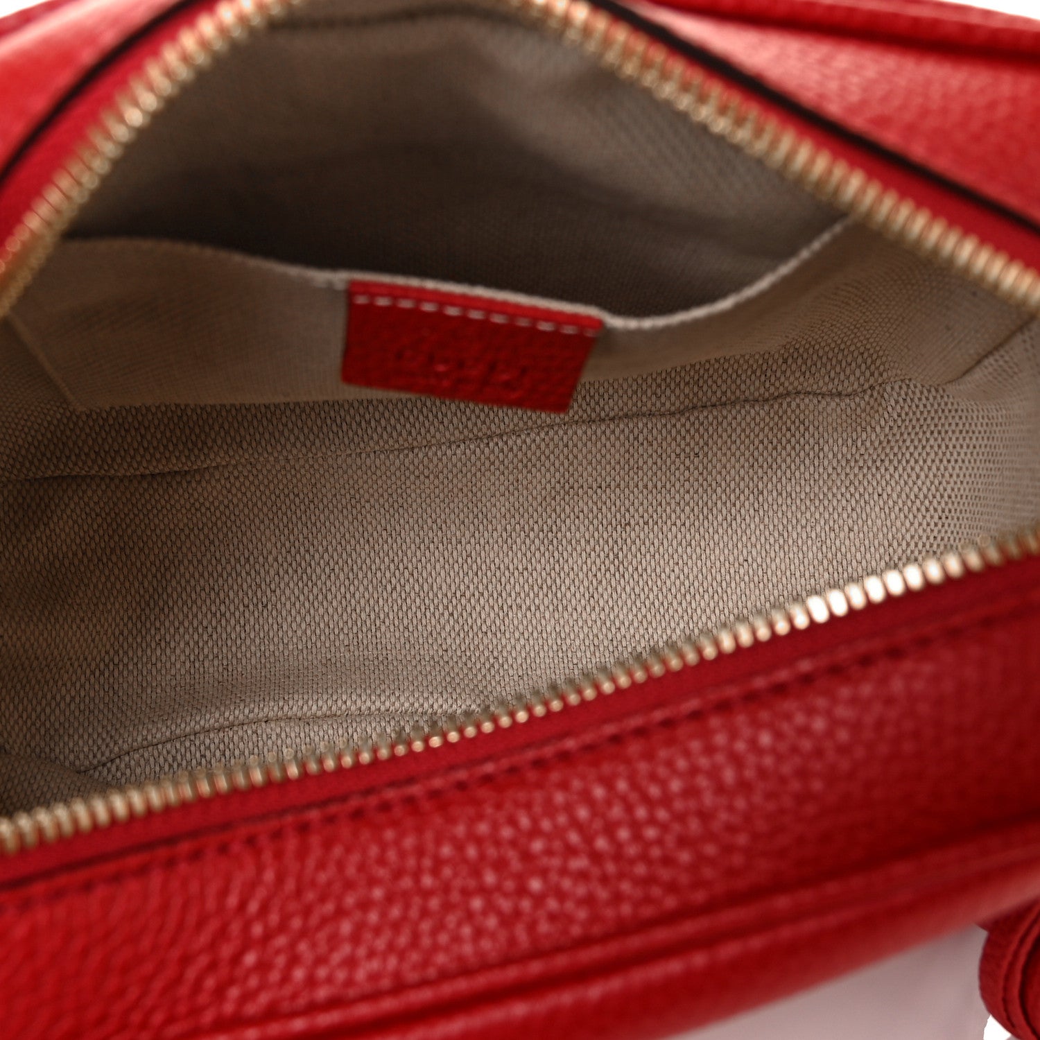 Gucci Pebbled Calfskin Small Soho Disco Bag Vibrant Red 4 of 8