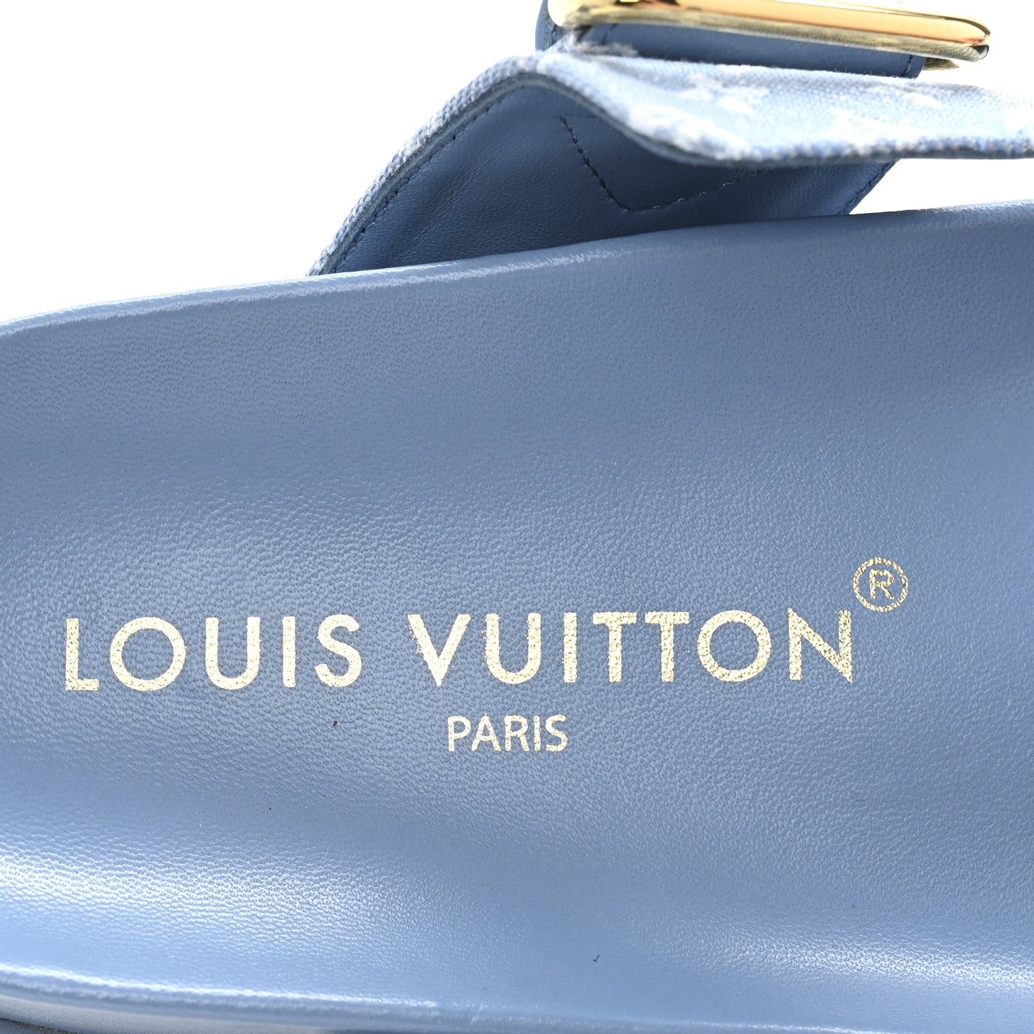Louis Vuitton Monogram Jacquard Bom Dia Flat Comfort Mules 36 Blue 8 of 10