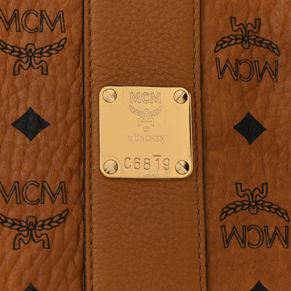 MCM Visetos Medium Liz Reversible Shopper Tote Cognac 10 of 15