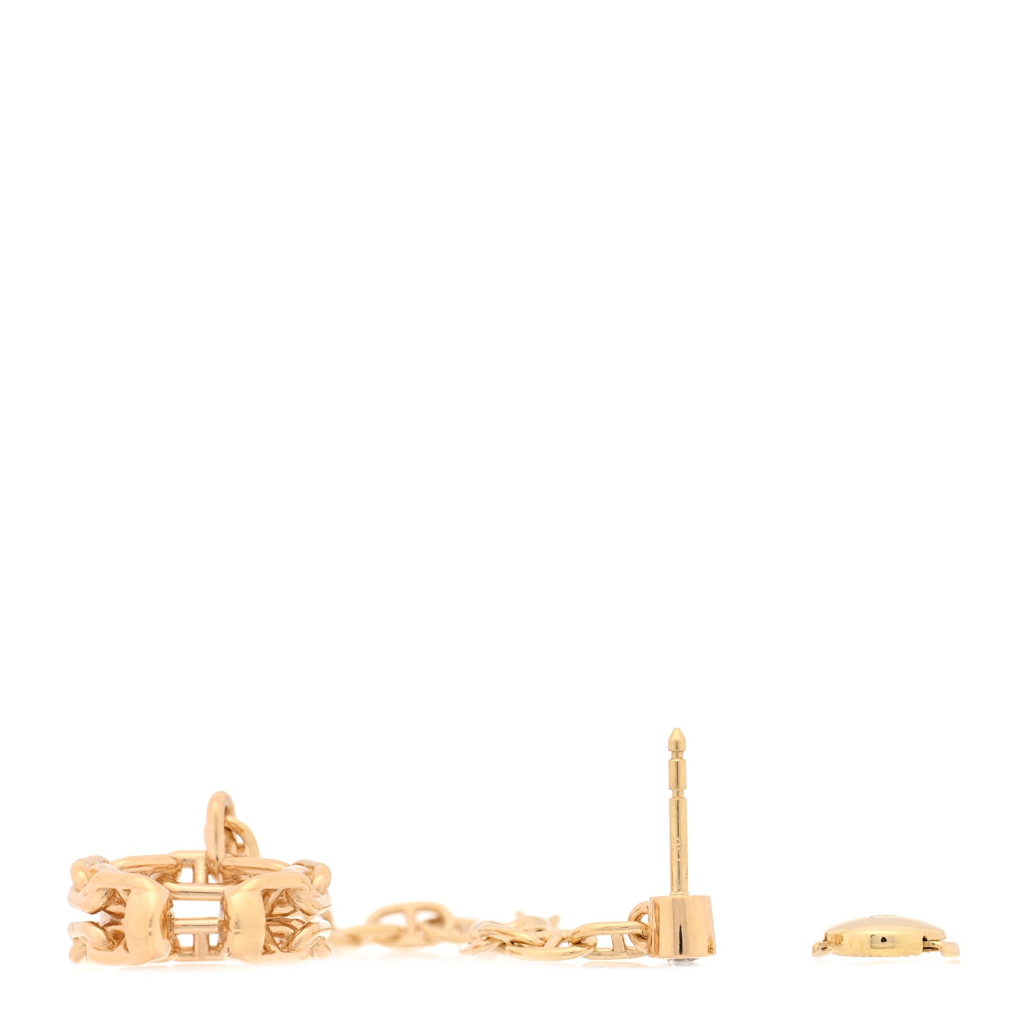 Hermes 18K Yellow Gold Chaine D'Ancre Calypso Right Single Climber Earring 3 of 5