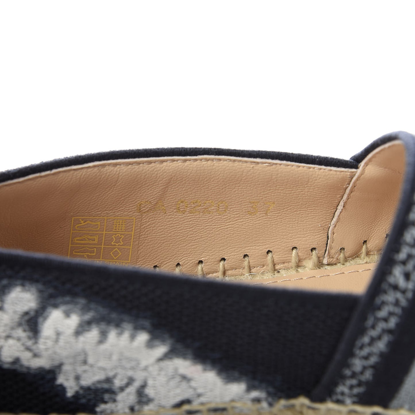 Canvas Tie and Dior Embroidered Granville 15mm Espadrilles 37 Denim