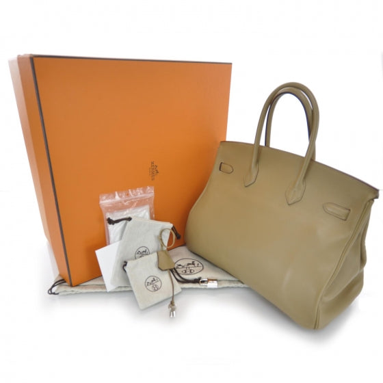 Hermes Swift Birkin 35 Bisque Biscuit 3 of 11