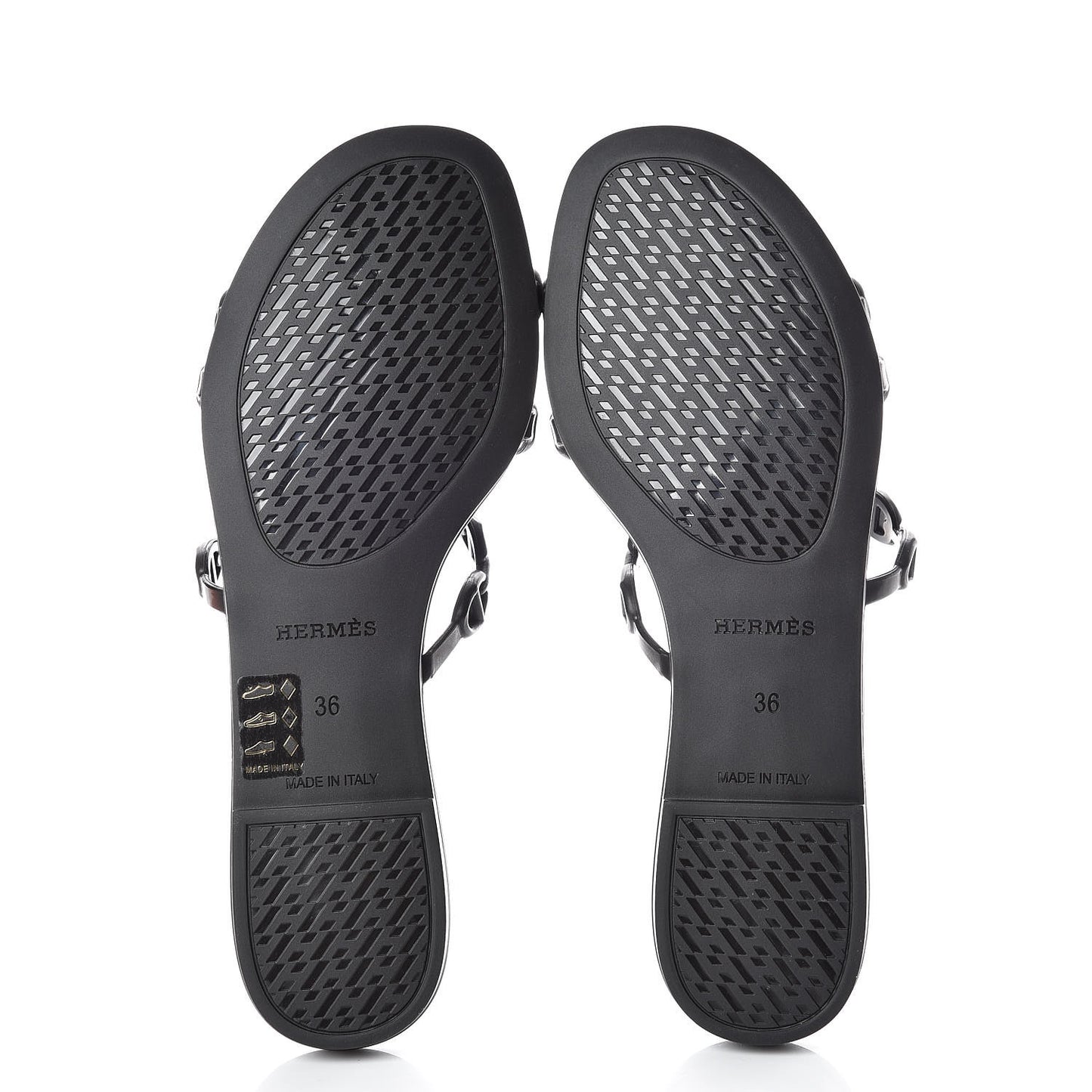 Rubber Chaine d'Ancre Rivage Sandals 36 Black