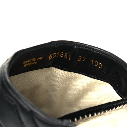 Gucci Nappa Matelasse GG Marmont Espadrille Slippers 37 Black 8 of 8
