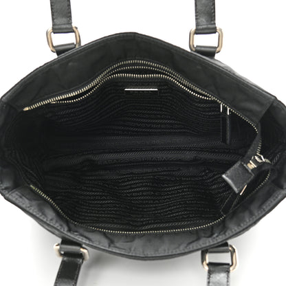 Prada Tessuto Nylon Saffiano Tote Black 5 of 10