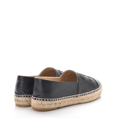 Chanel Lambskin CC Espadrilles 39 Black 4 of 10