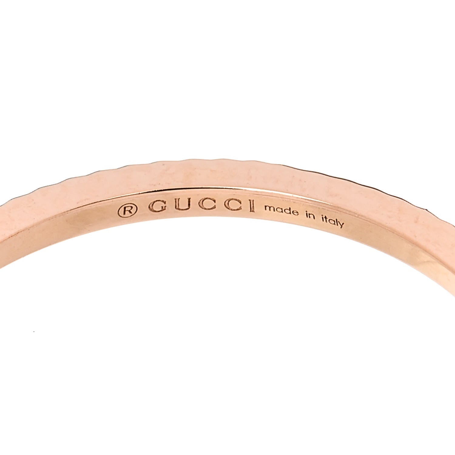 Gucci 18K Rose Gold GG Running Charm Ring 53 6.5 4 of 6