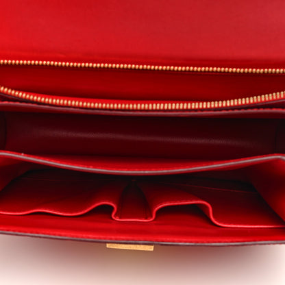 Celine Lizard Medium Classic Box Flap Bag Ruby 5 of 9