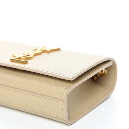 Saint Laurent Grain De Poudre Small Monogram Kate Satchel Nude Powder 9 of 11