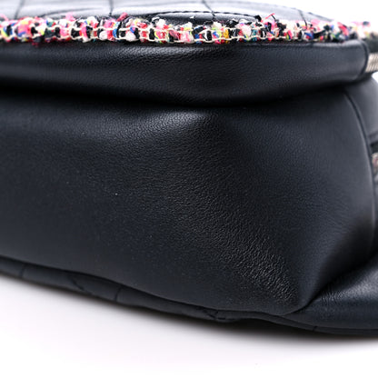 Chanel Lambskin Tweed Quilted Elegant Trim Waist Belt Bag Black 9 of 10