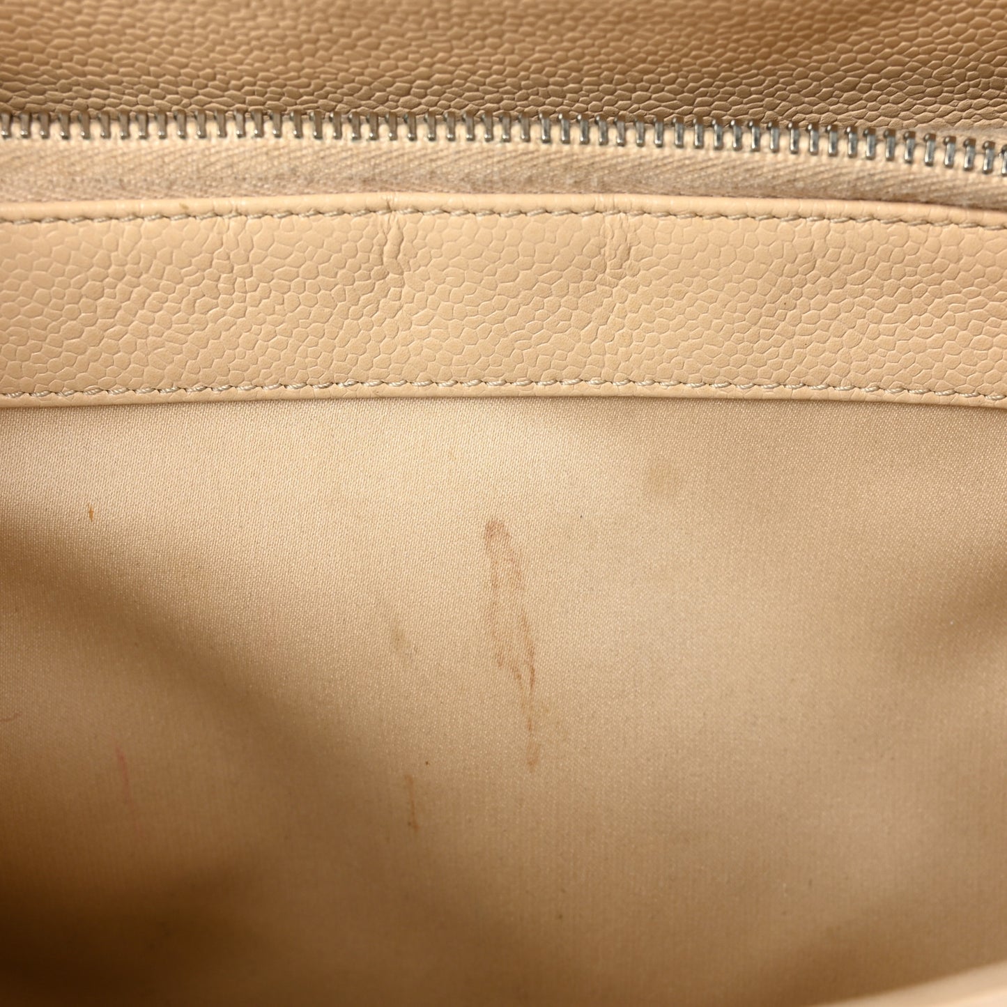 Caviar Quilted Grand Shopping Tote GST Beige Clair