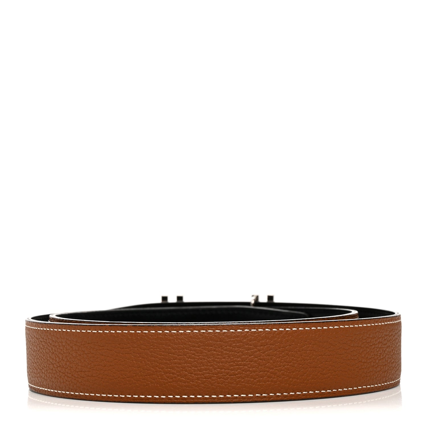 Hermes Box Togo 32mm Au Carre H Belt 90 36 Black Gold 3 of 8