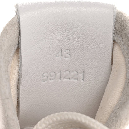 Loewe Nylon Suede Mens Flow Retro Runner Sneakers 45 White Dark Green 43 White 9 of 10