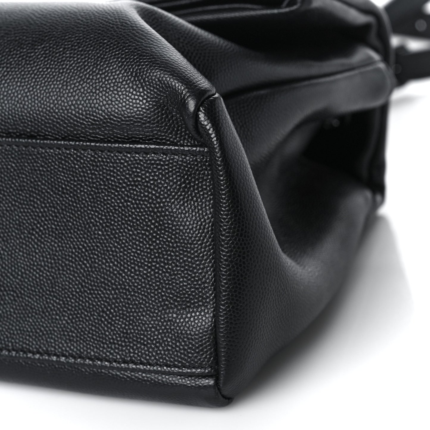 Grain De Poudre Medium West Hollywood Monogram Fold-Over Black