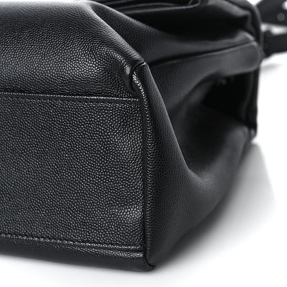 Saint Laurent Grain De Poudre Medium West Hollywood Monogram Fold-Over Black 8 of 8