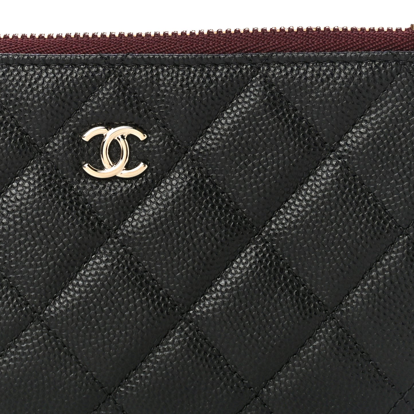 Caviar Quilted Small Cosmetic Case Black
