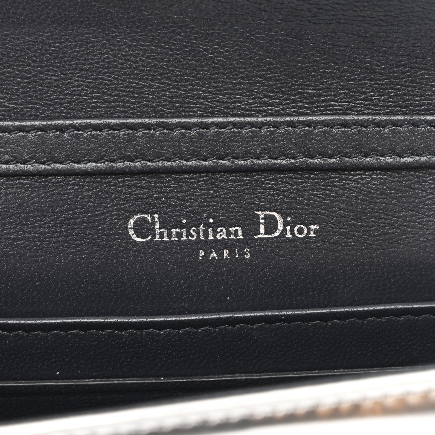Christian Dior Metallic Patent Micro-Cannage Baby Diorama Flap Bag Silver 6 of 10