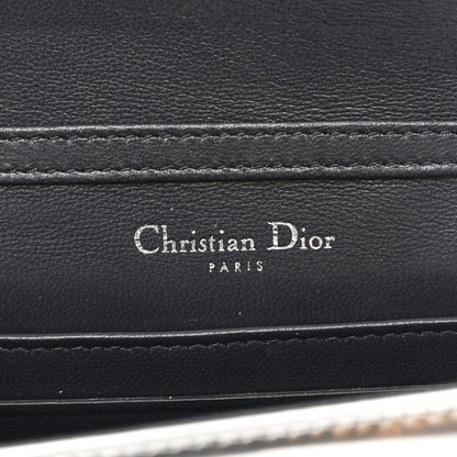 Christian Dior Metallic Patent Micro-Cannage Baby Diorama Flap Bag Silver 6 of 10