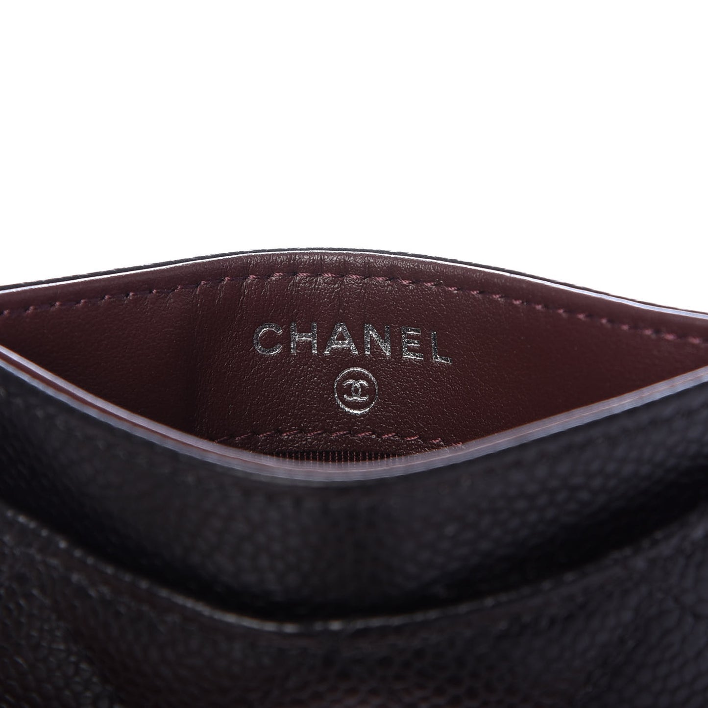 Caviar Quilted Card Holder Black