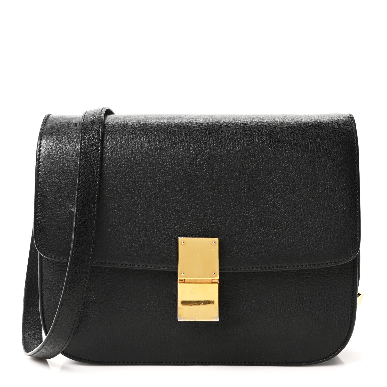 Celine Goatskin Medium Classic Box Flap Bag Black 1 of 10
