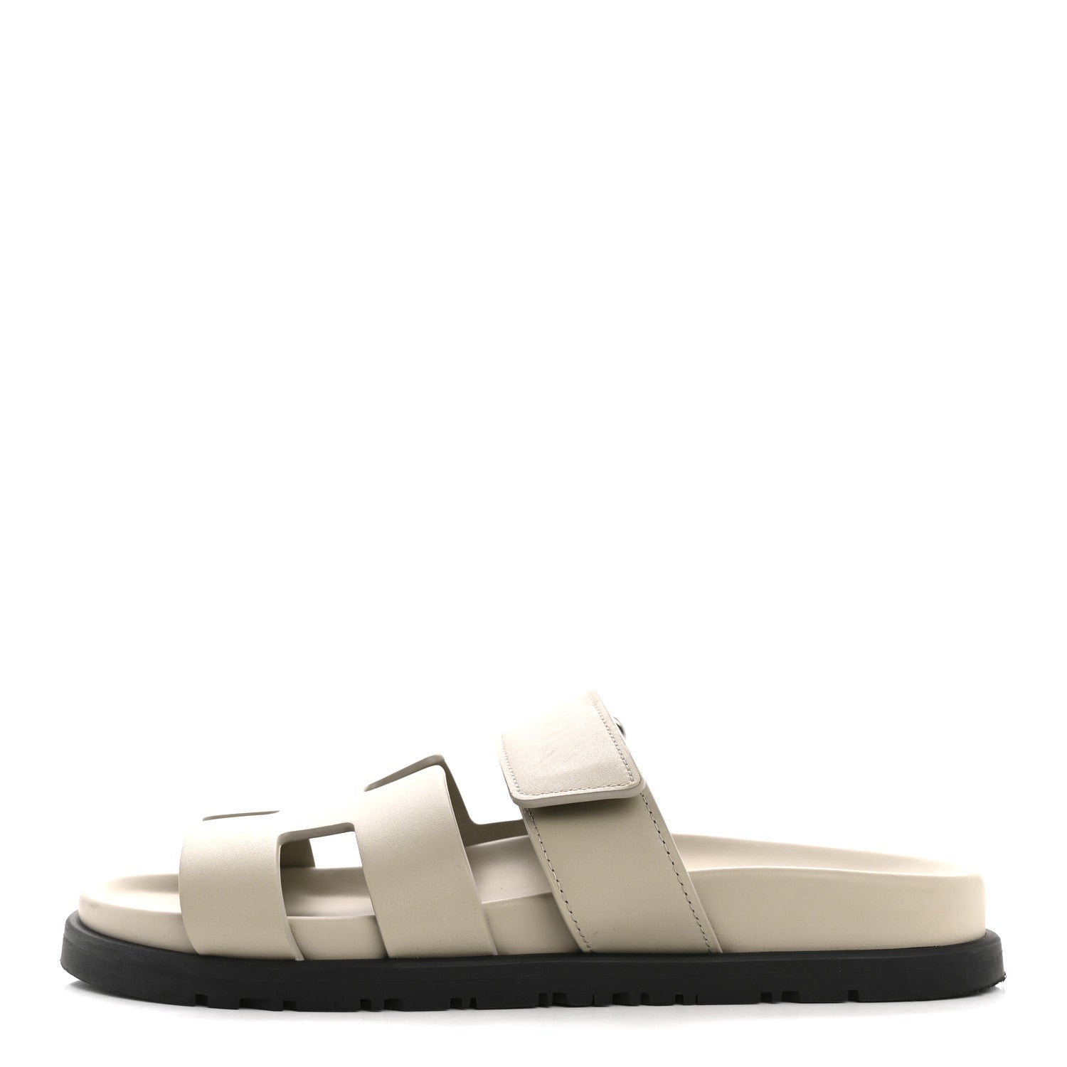 Hermes Calfskin Womens Chypre Sandals 35 Beige Mastic 1 of 12
