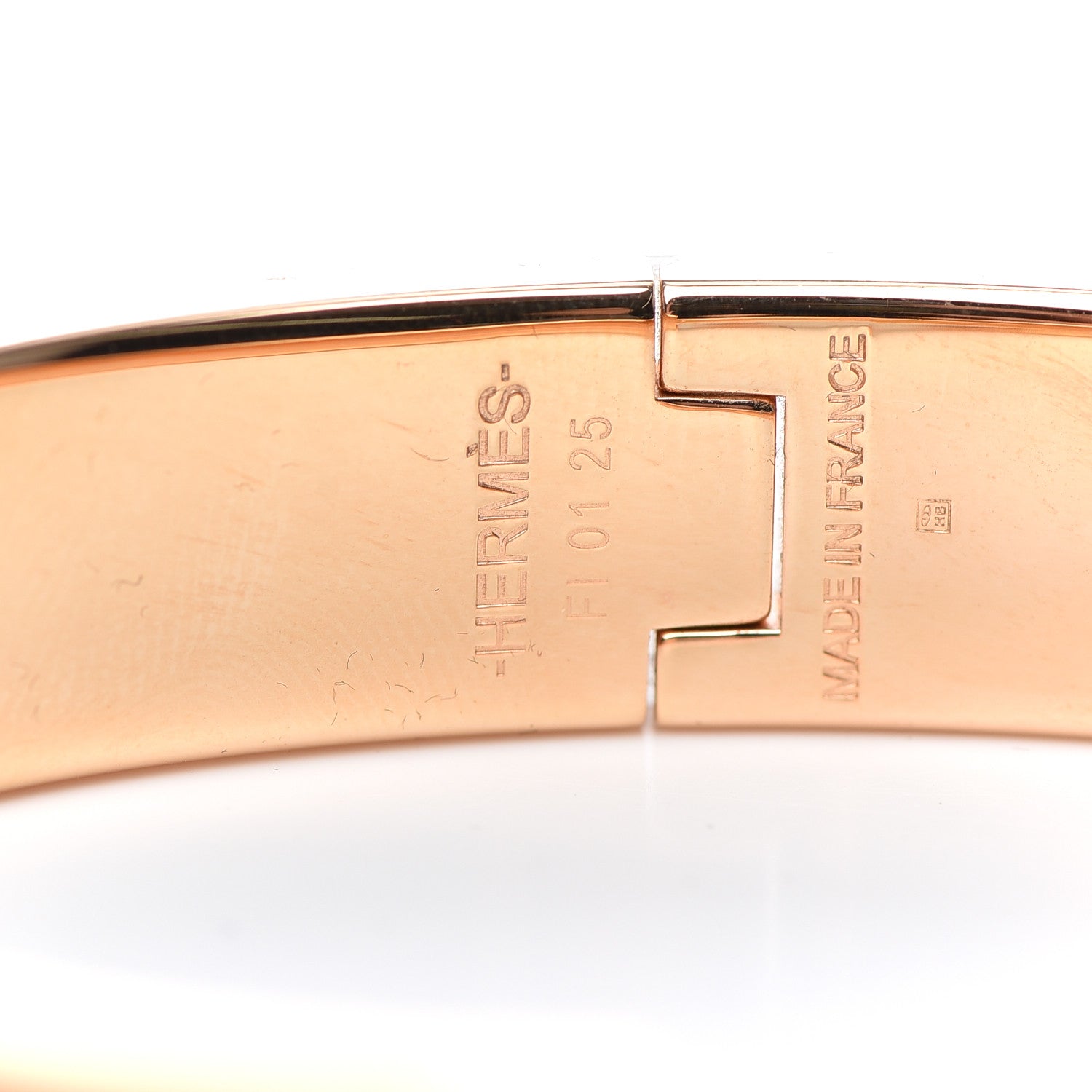 Hermes Enamel Narrow Clic Clac H Bracelet PM Rose Flamingo 4 of 5
