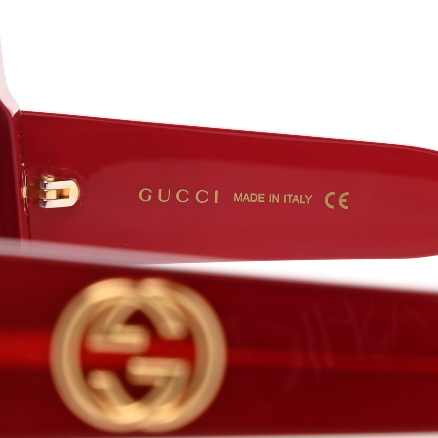 Square Web Frame GG0178S Sunglasses Red