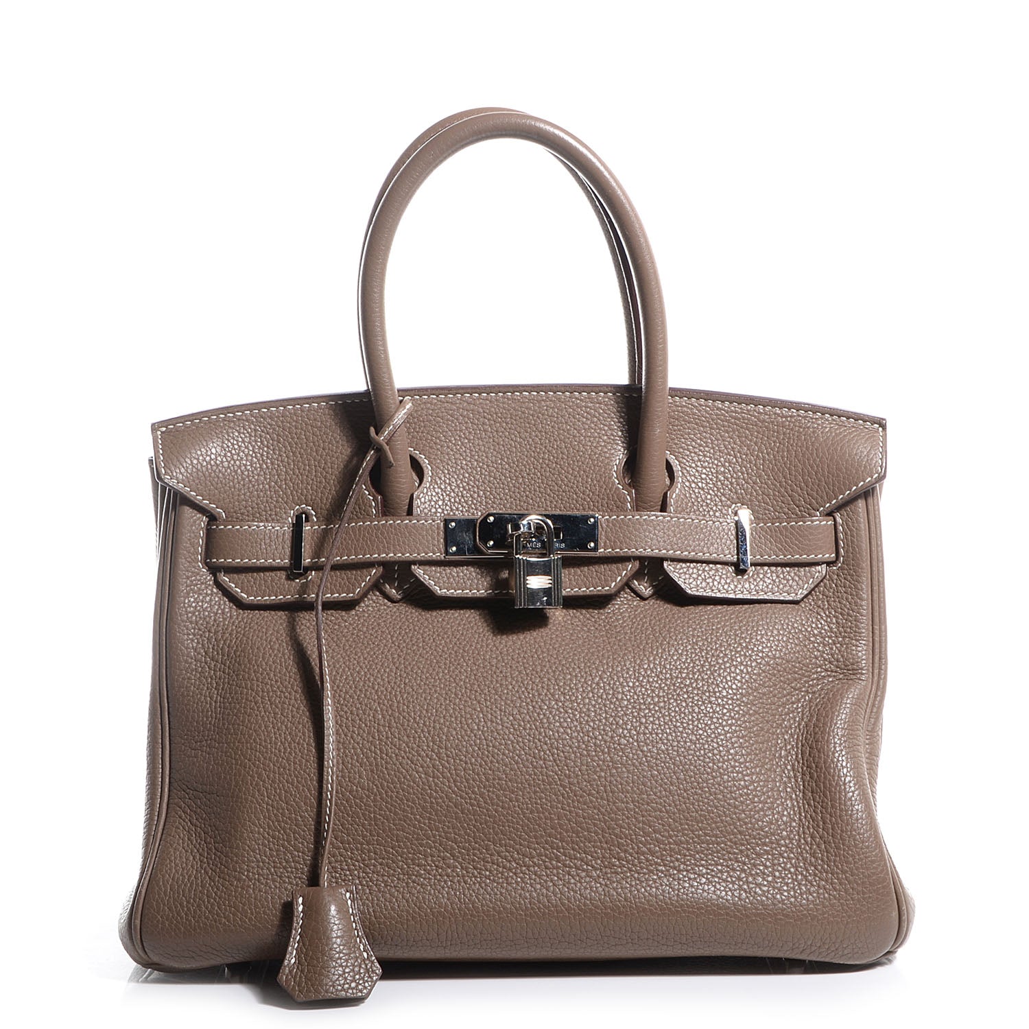 Hermes Taurillon Clemence Birkin 30 Etoupe 1 of 25