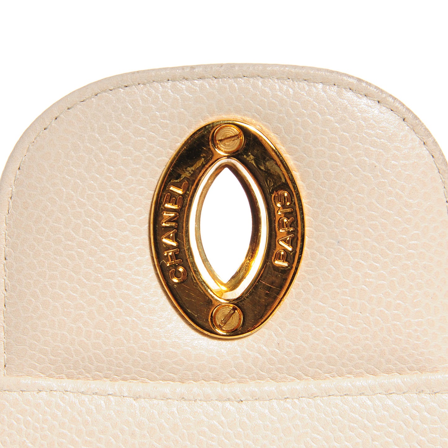 Caviar Jumbo Flap Light Beige