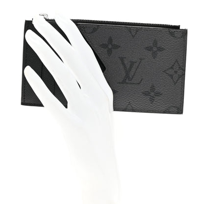 Louis Vuitton Reverse Monogram Eclipse Taiga Coin Card Holder 2 of 6