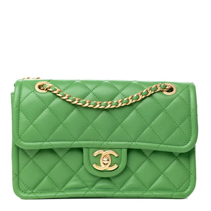 Chanel Caviar Quilted Medium Sweet Classic Flap Green 1 of 10