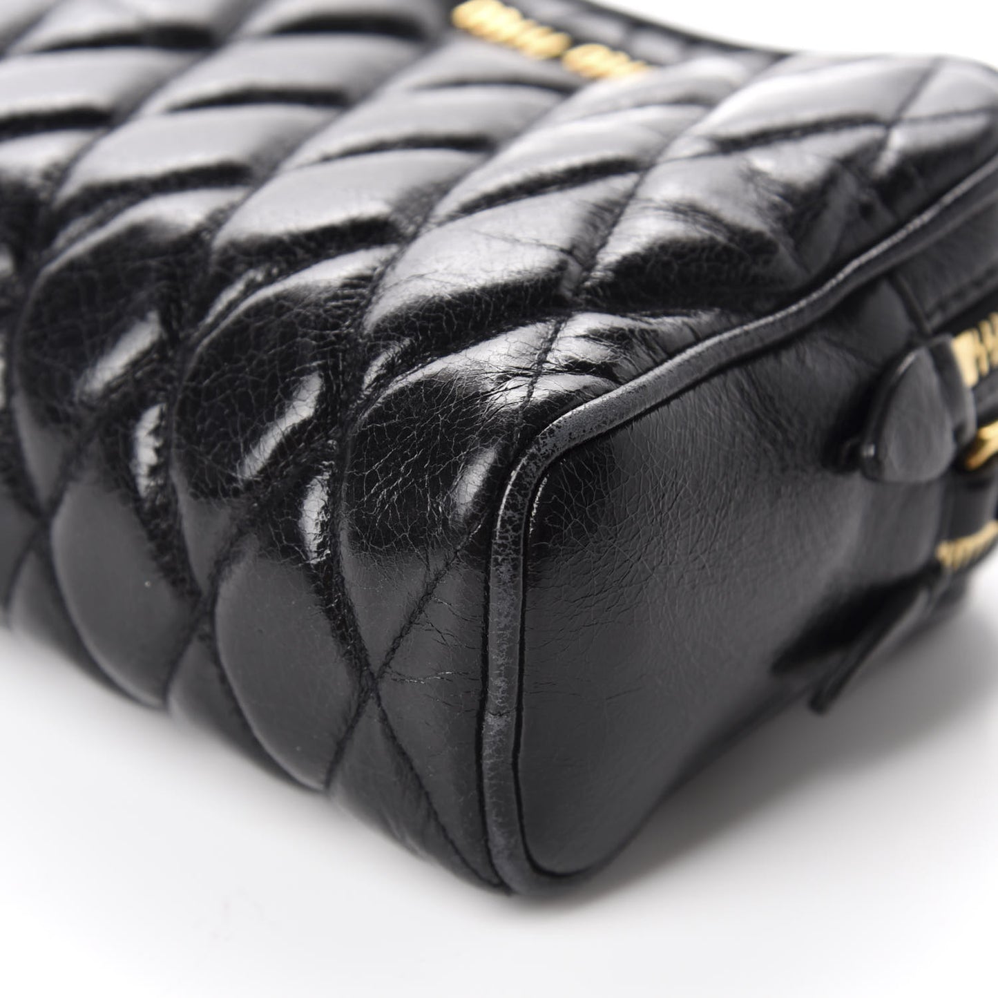 Vitello Lux Matelasse Camera Bag Black