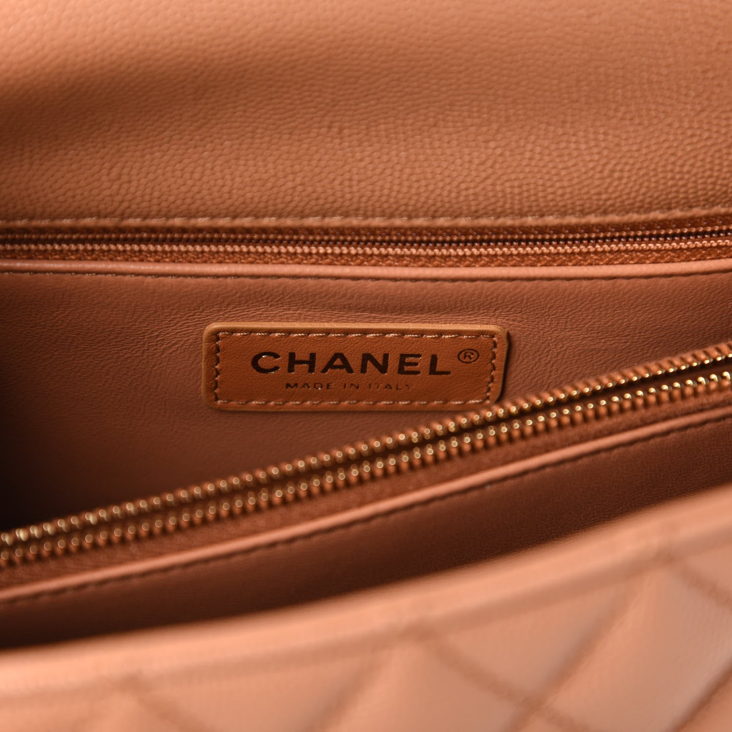 Chanel Caviar Quilted Lizard Embossed Small Coco Handle Flap Brown 8 of 10
