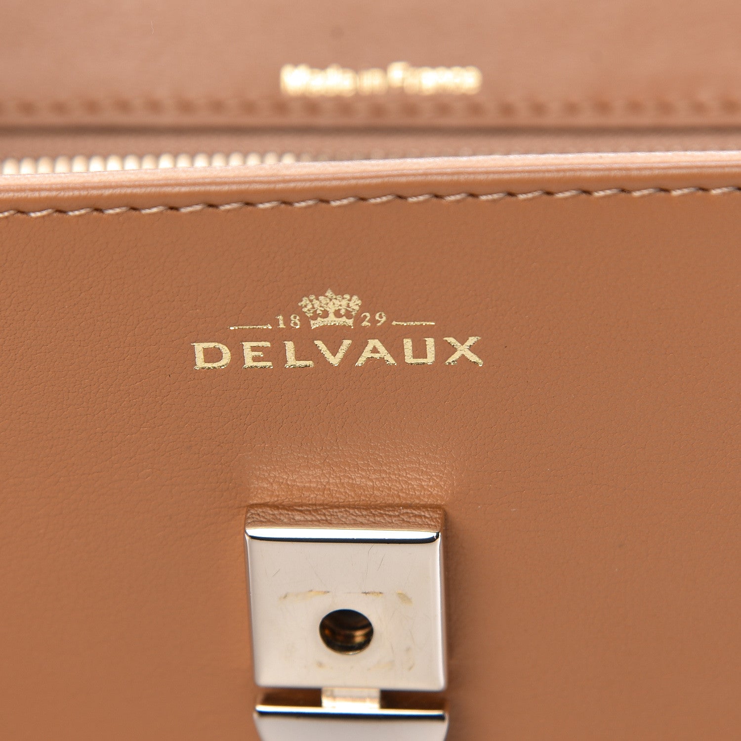 Delvaux Calfskin MM Tempete Satchel Camel 6 of 11