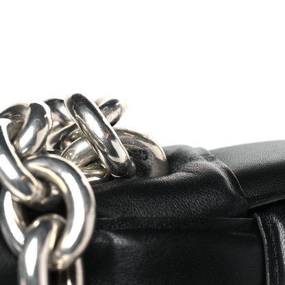 Bottega Veneta BOTTEGA VENETA Lambskin Maxi Intreccio Padded Chain Cassette Crossbody Bag Black 12 of 12