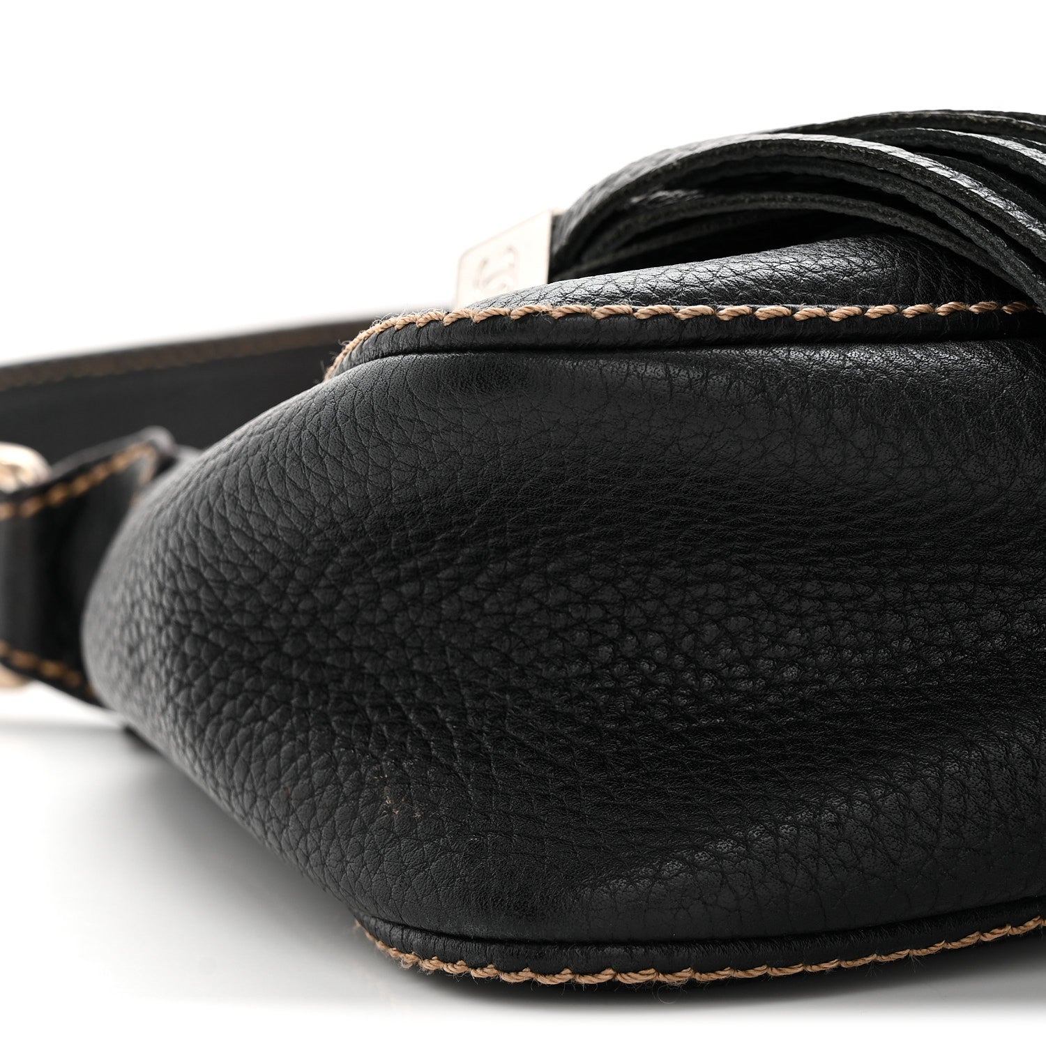 Chanel Grained Calfskin Tassel Shoulder Bag Black 1891114