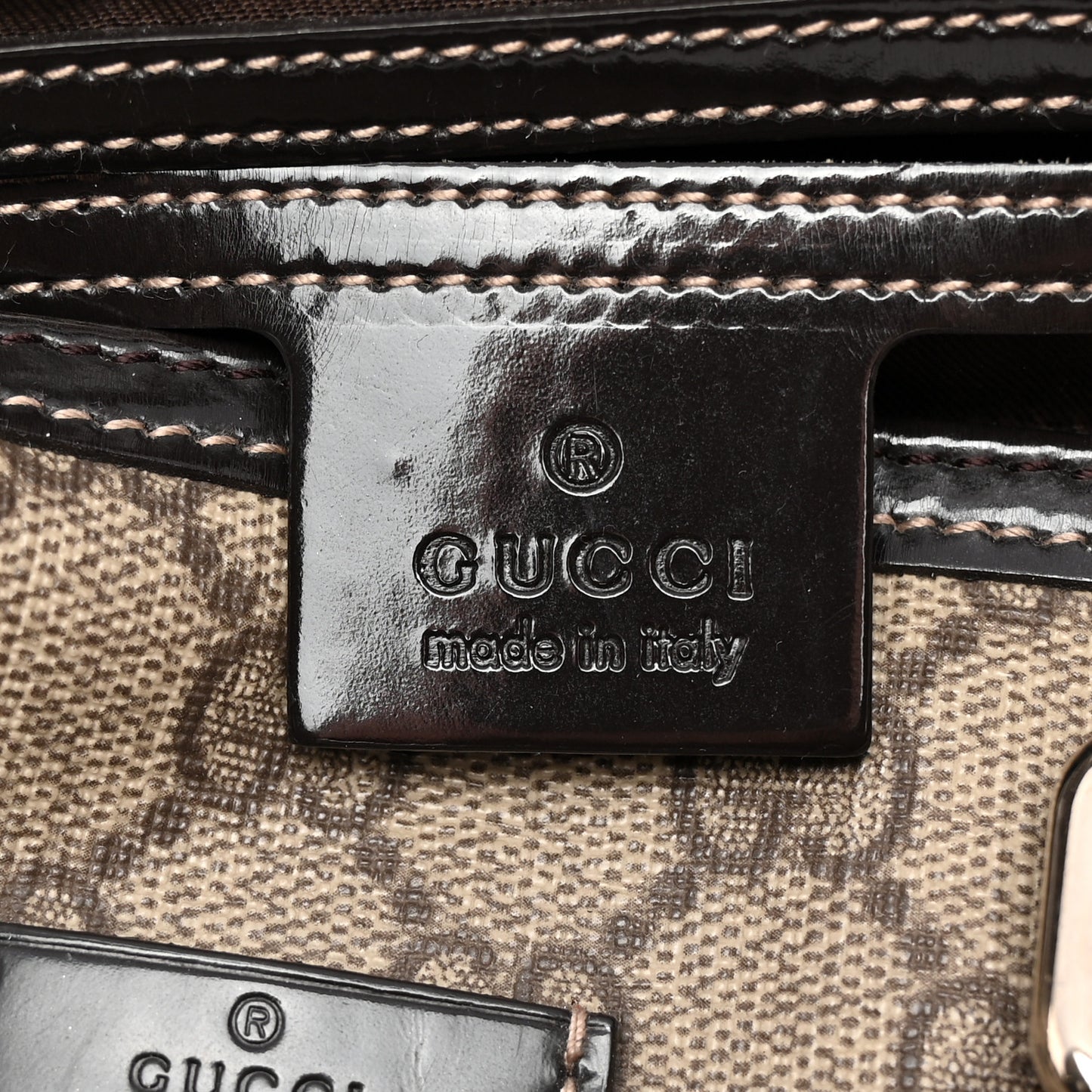 GG Plus Monogram Medium Joy Boston Dark Brown